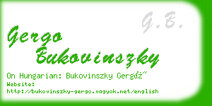 gergo bukovinszky business card